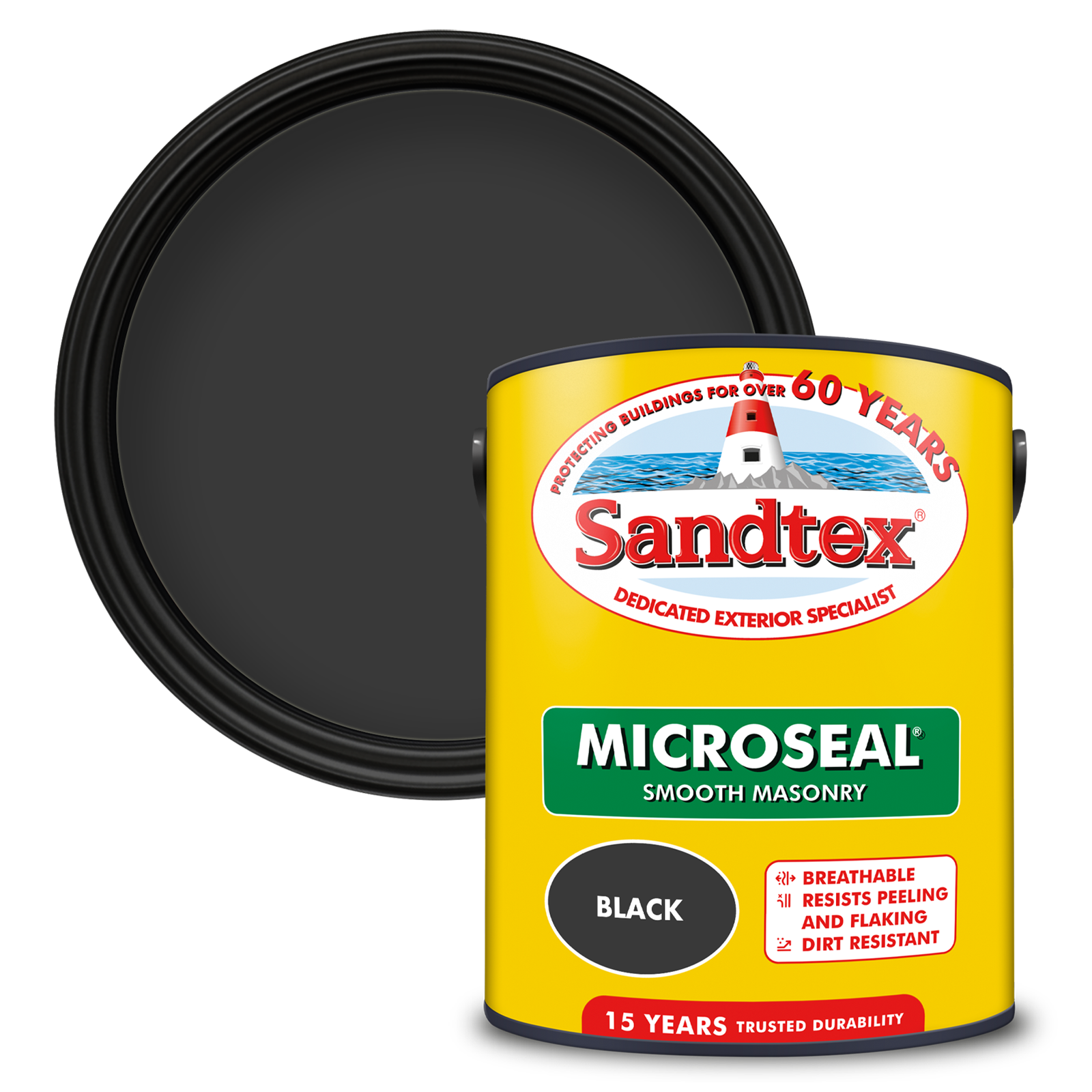 Sandtex Ultra Smooth Masonry Paint Black 5L