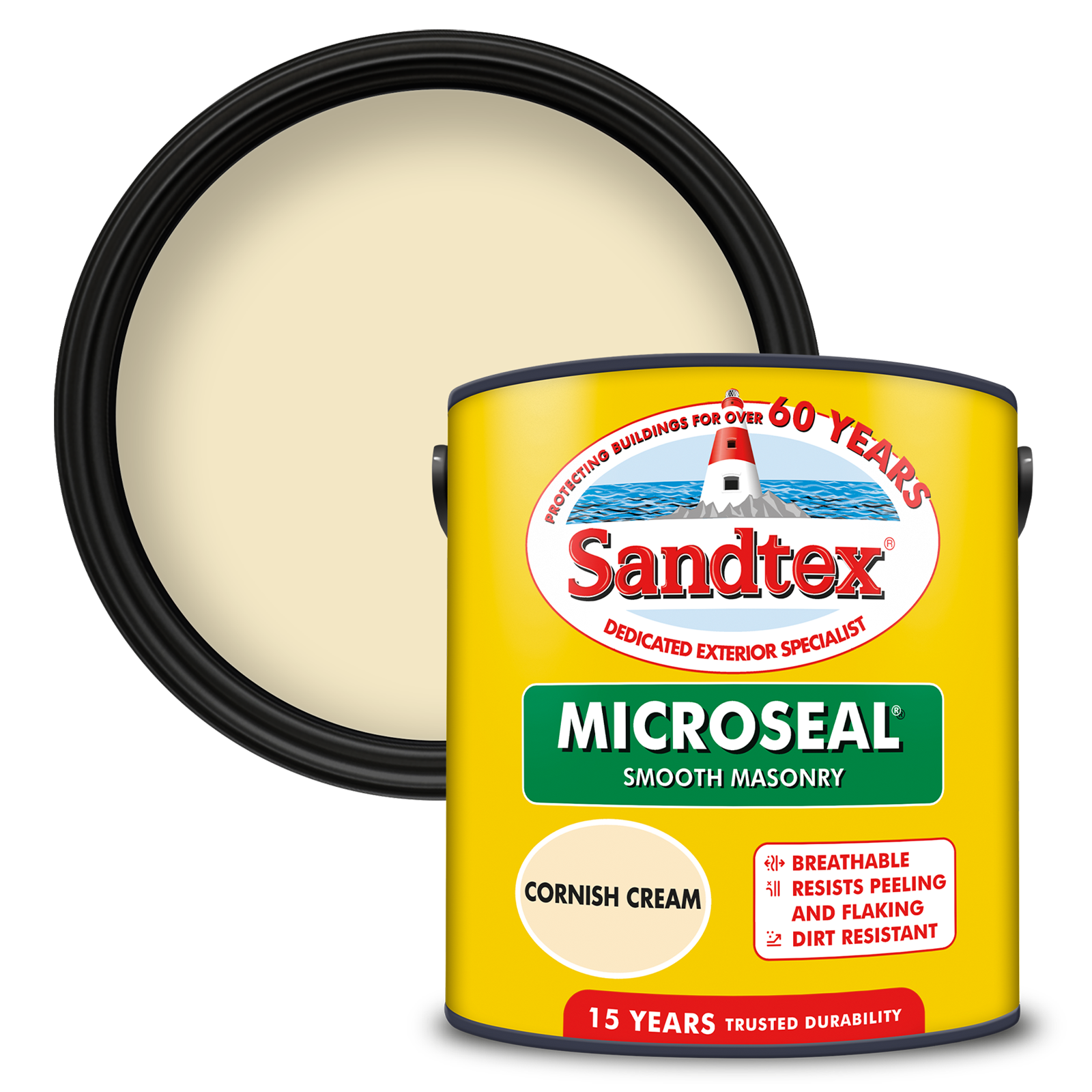 Sandtex Ultra Smooth Masonry Paint Cornish Cream 2.5L