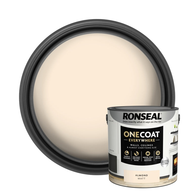 Ronseal One Coat Everywhere Matt Paint 2.5L Almond