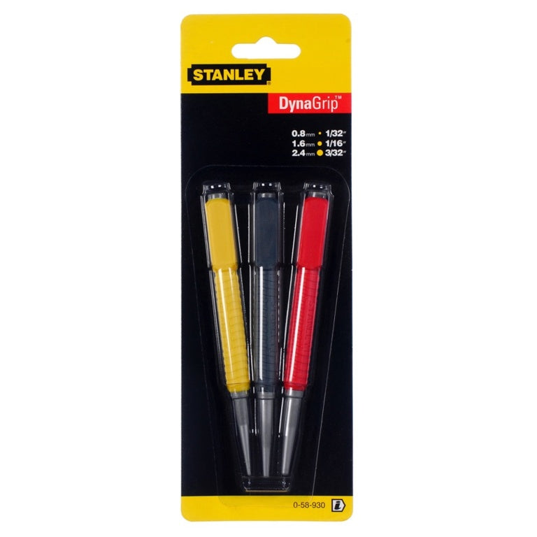 Stanley Dynagrip Nail Set 3 Piece