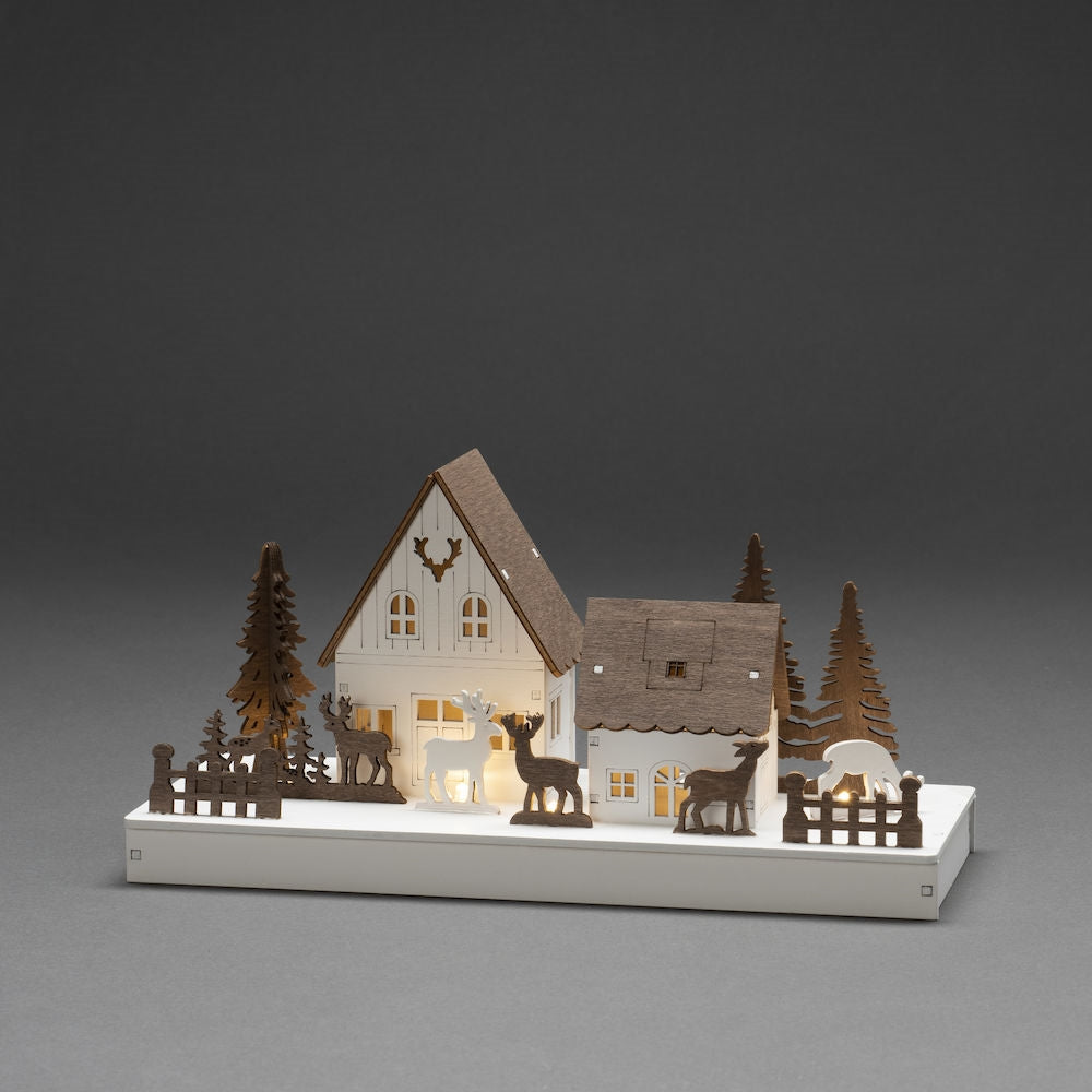 Wooden Silhouette Houses