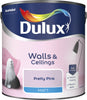 Dulux Matt Emulsion Paint For Walls And Ceilings - Pretty Pink 2.5L Garden & Diy  Home Improvements