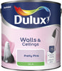 Dulux Silk Emulsion Paint For Walls And Ceilings - Pretty Pink 2.5L Garden & Diy  Home Improvements
