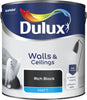Dulux Matt Emulsion Paint For Walls And Ceilings - Rich Black 2.5L Garden & Diy  Home Improvements  