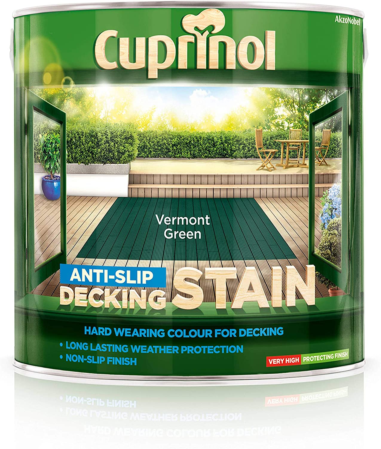 Cuprinol Anti Slip Decking Stain - Vermont Green 2.5L Garden & Diy Home Improvements Painting