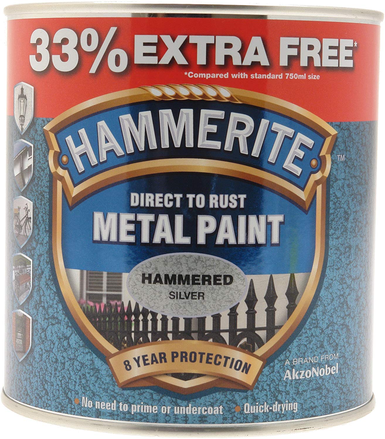 Hammerite-Metal-Paint-Hammered-Silver-750ml-+-33%-Extra-Free
