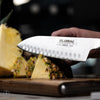 Global G-80 18cm Blade Fluted Santoku Knife