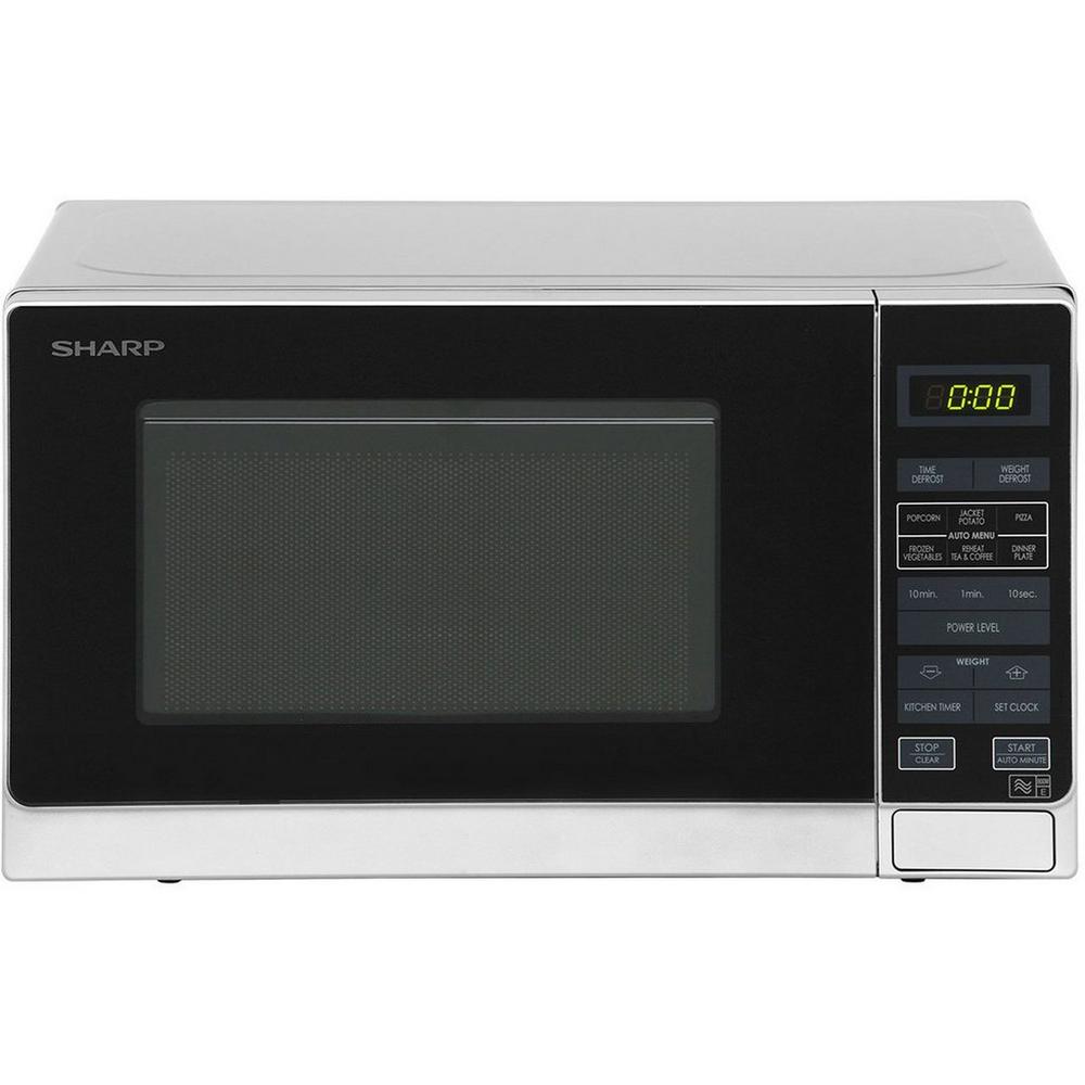 Sharp R272SLM Silver Solo 800W Microwave Oven with 20L Capacity