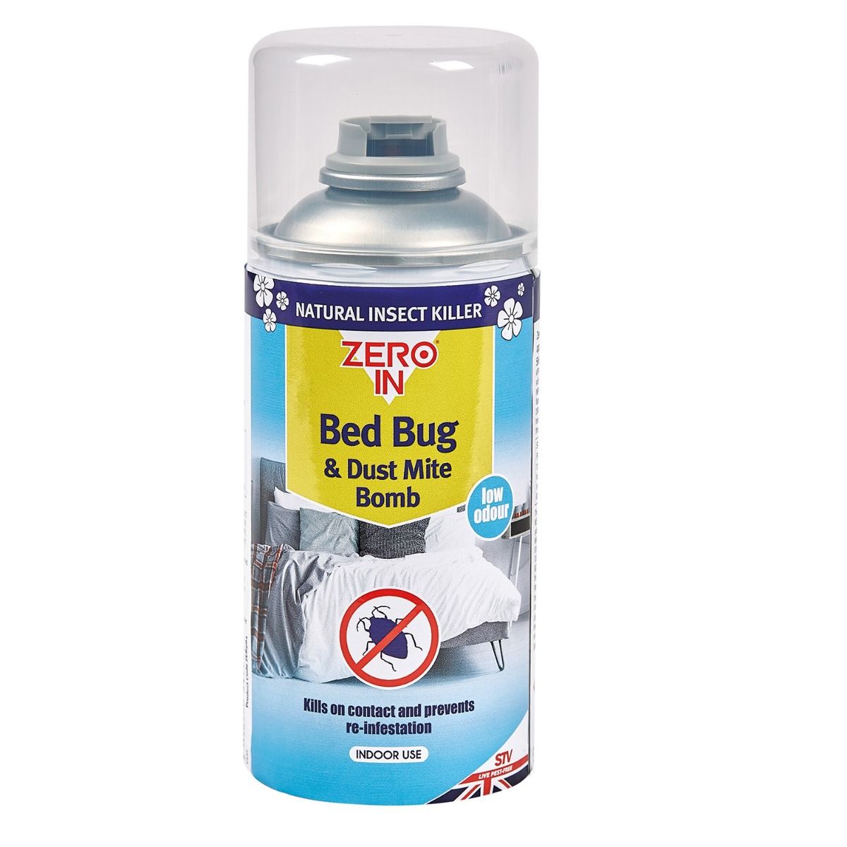 Zero-In-Bed-Bug-&-Dust-Mite-Killer-Bomb-150ml-One-Shot-Aerosol